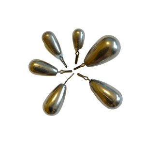 Picture of tear drop shot tungsten weight