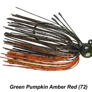 Picture of Picasso Tungsten Little Spotty Jig Green Pumpkin/Amber/Red