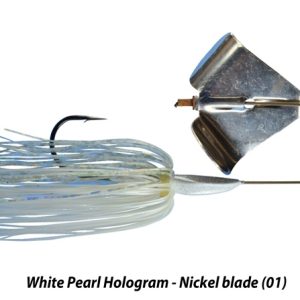 Picture of Picasso Rusty Squeaker Buzzbait White Pearl Hologram/Nickel Blade